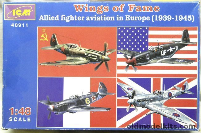 ICM 1/48 Wings of Fame Mig-3  Yak -7DI Spitfire Mk.VII P-51B Mustang, 48911 plastic model kit